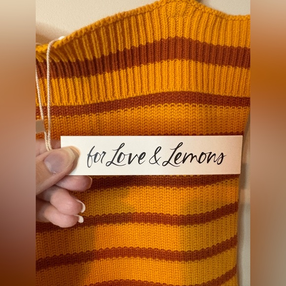 For Love & Lemons Gemma Mini Dress in Marigold & Orange - Picture 5 of 8